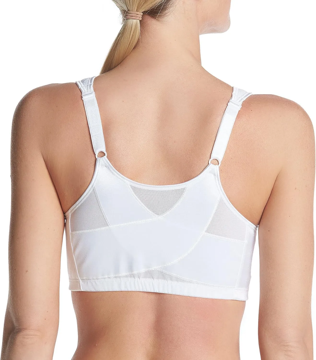 PLAYTEX Women's 18 Hour Front Close Wirefree Back Support Posture Full Coverage Bra Use525
