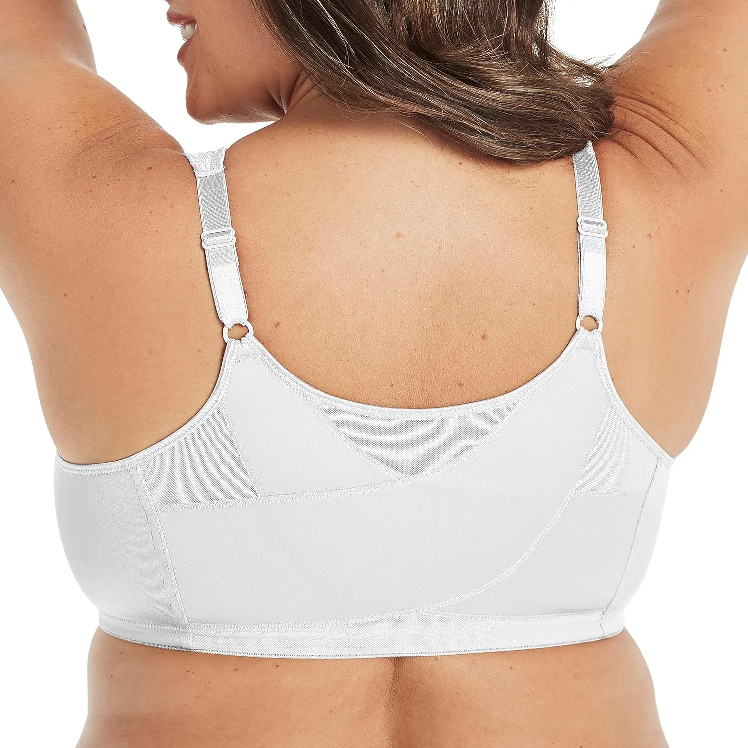 PLAYTEX Women's 18 Hour Front Close Wirefree Back Support Posture Full Coverage Bra Use525