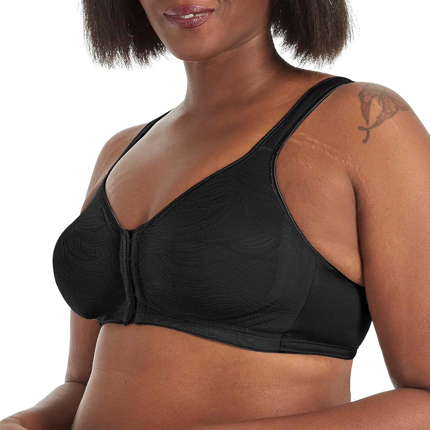 PLAYTEX Women's 18 Hour Front Close Wirefree Back Support Posture Full Coverage Bra Use525