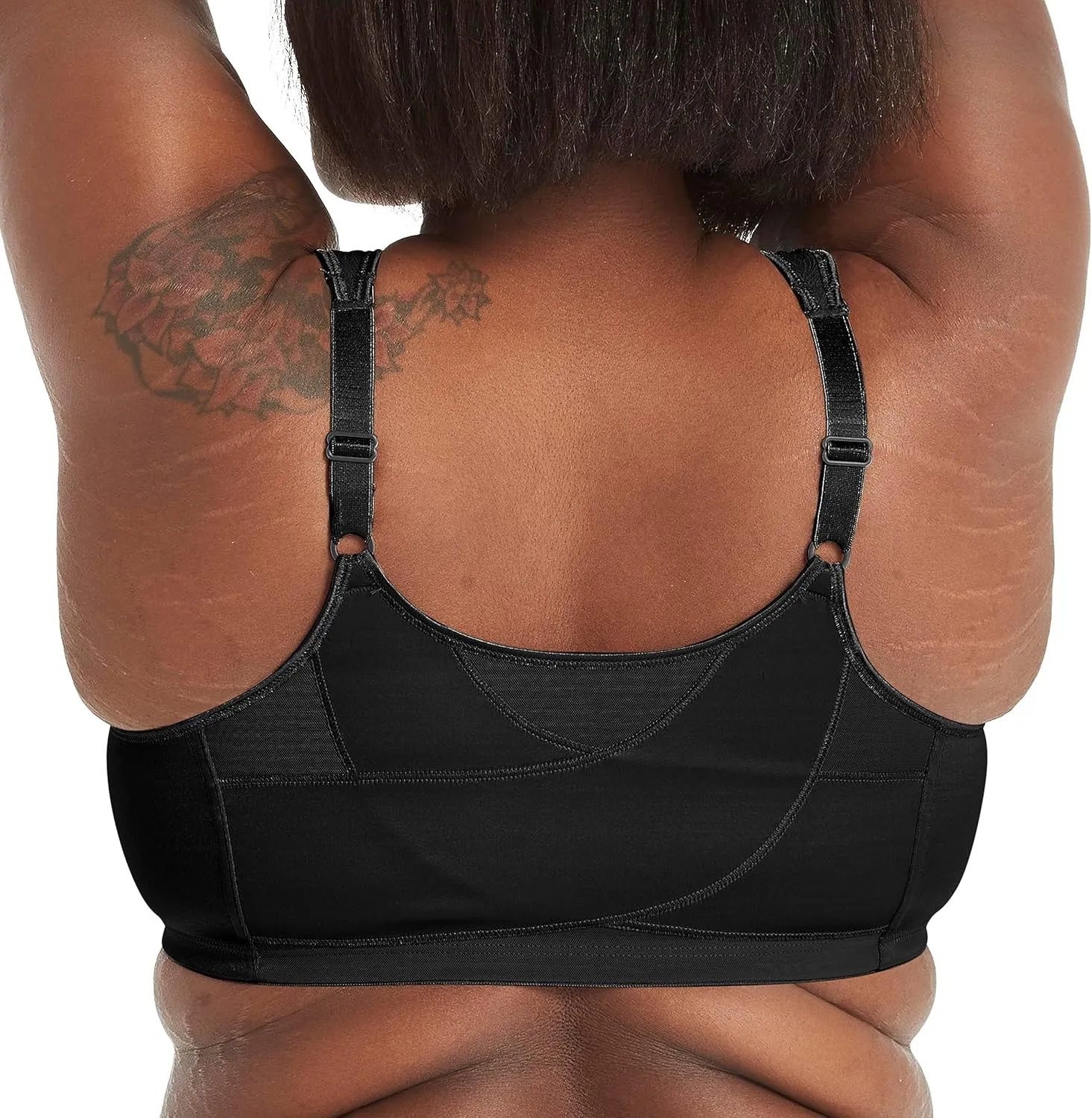PLAYTEX Women's 18 Hour Front Close Wirefree Back Support Posture Full Coverage Bra Use525