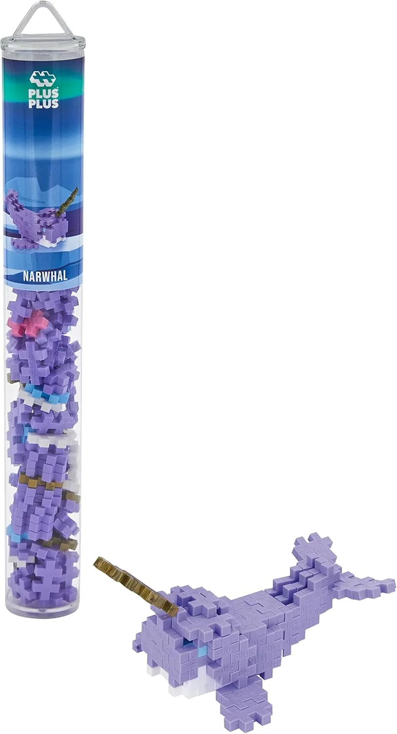 Plus-Plus 300.4239 Narwhale Themed Building Bricks, Various
