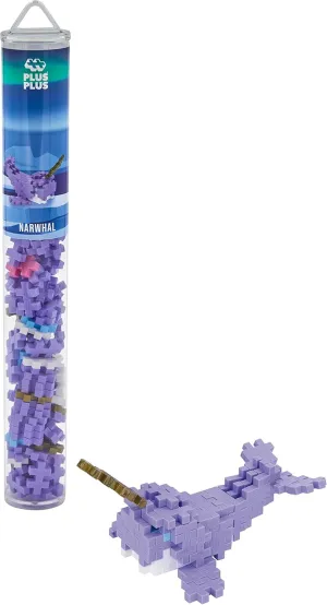 Plus-Plus 300.4239 Narwhale Themed Building Bricks, Various