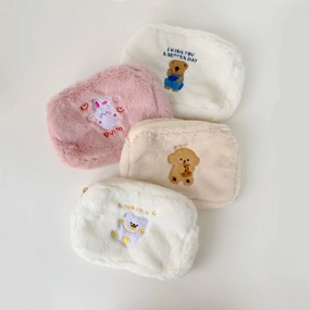 Plush Cute Bear Portable Storage Wash Cosmetic Bags