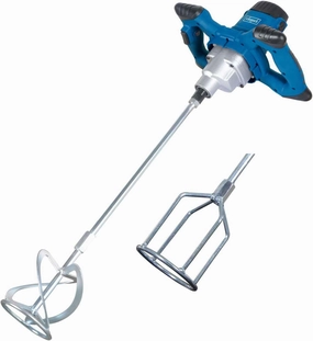 PM1200 Hand Mixer, 1200 W Power, Bar Length 550 mm, Mixing Basket Diameter 120 mm, Speed Regulation, Stirrer Holder M14, Includes Paint and Mortar Stirrer