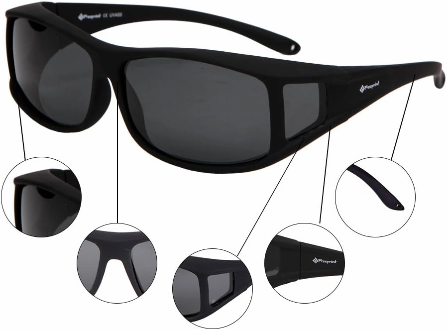 Polarized Solar Shield Fit Over Glasses Driving Sunglasses for Men and Women
