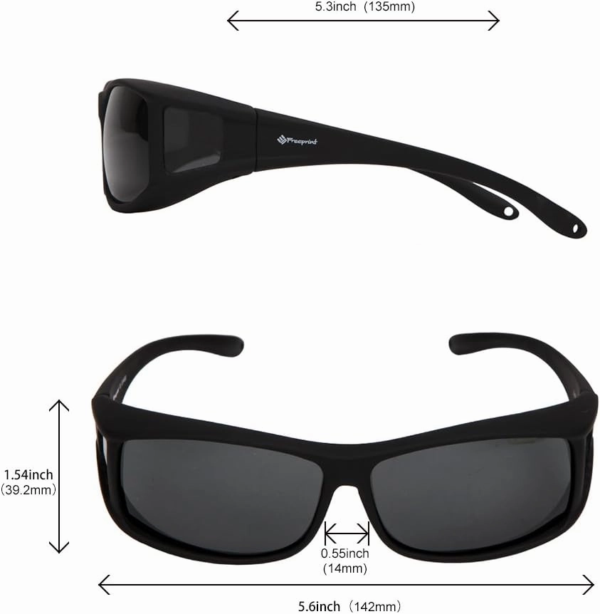 Polarized Solar Shield Fit Over Glasses Driving Sunglasses for Men and Women
