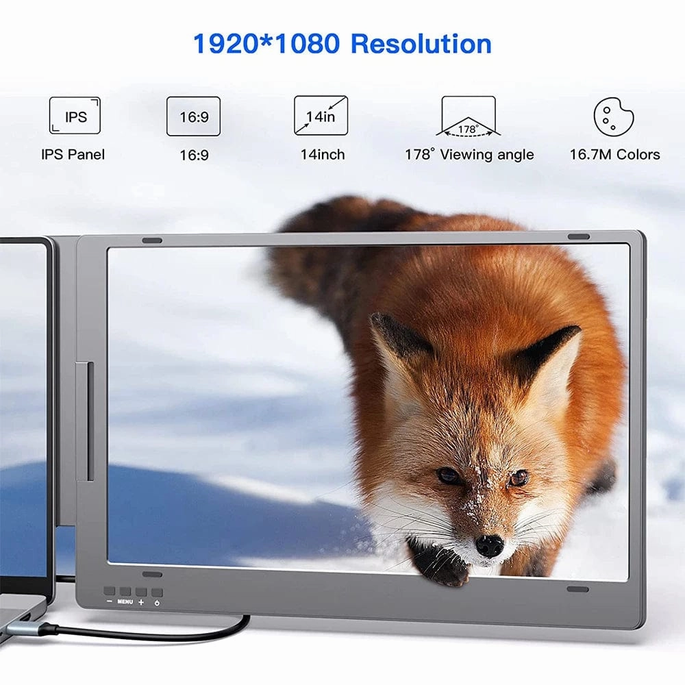 Premium DualView 14 Inch Dual Monitor Extender For Laptops