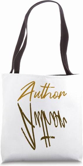 Proud Author Fun Quill and Ink Pot Design for Writers Tote Bag