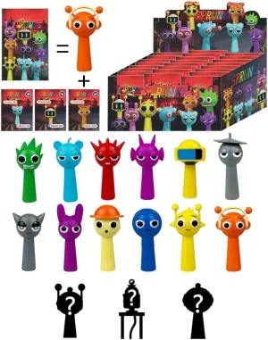 PVC Model Collectible Toy, Rhythm Box Theme, 24 Pack, Sprunki Action Figures Set, Adult Collection (24pcs)