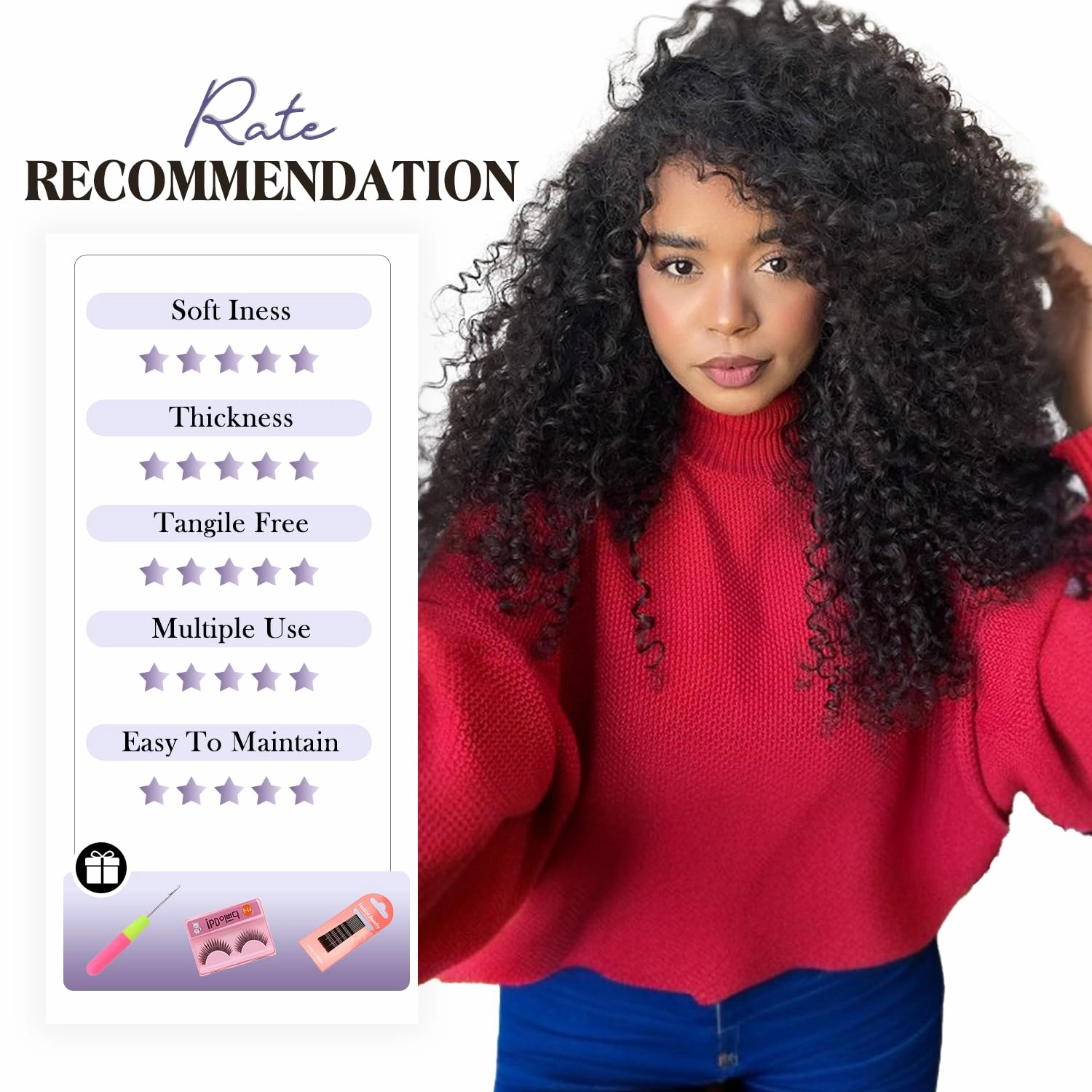 Quantum Love Kinky Curly Crochet Hair Short Marlybob Jerry Curly Natural Black Hair Extension for Black Women Short Passion Twist Synthetic Hair Extension (6 Pack 18 Inches)