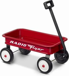 Radio Flyer 16.5” Retro Toy Wagon (Amazon Exclusive), Red Wagon Toy for Ages 1.5 