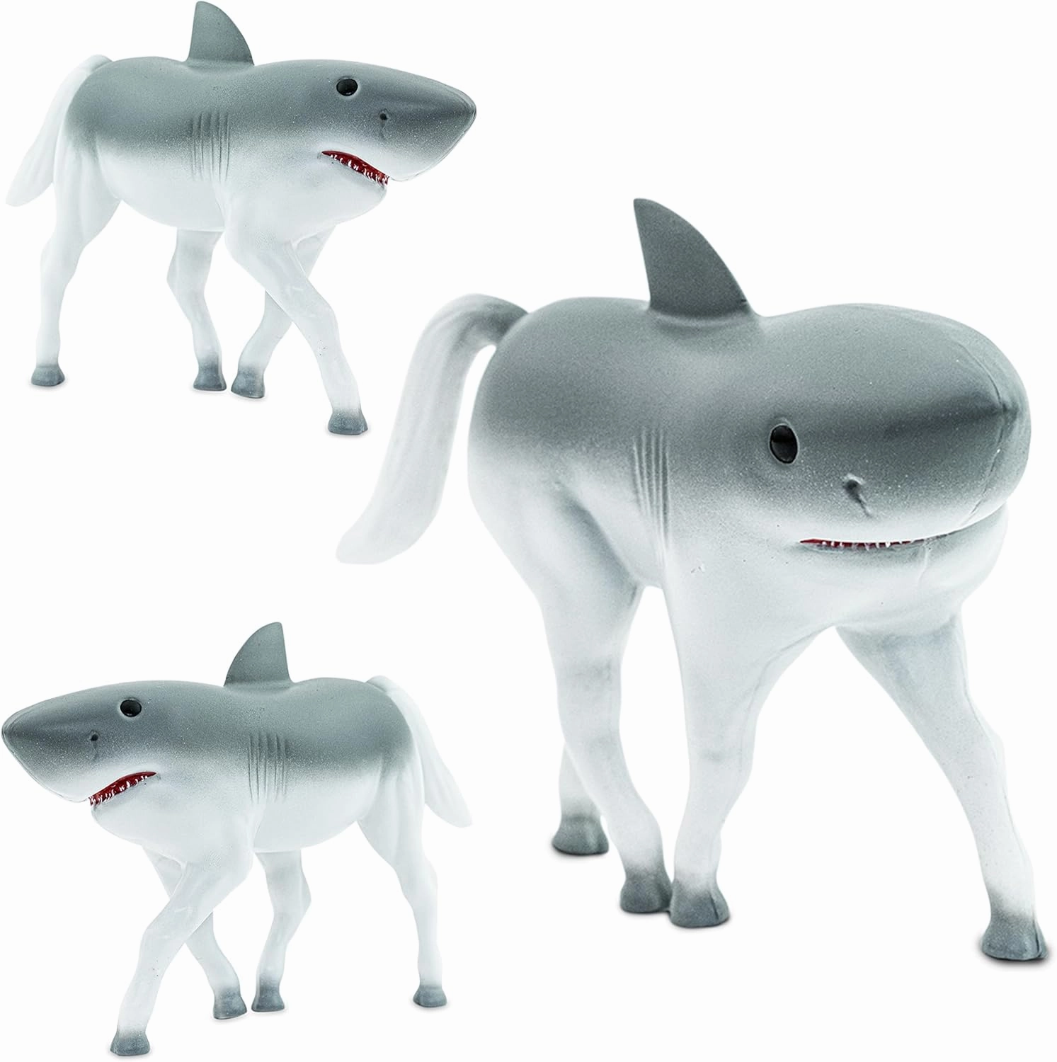 Randimals Realistic Animal Toys - Unique Horse & Shark Hybrid Figurines - Safari & Farm Animal Mix - Mini Figures for Kids & Kidults