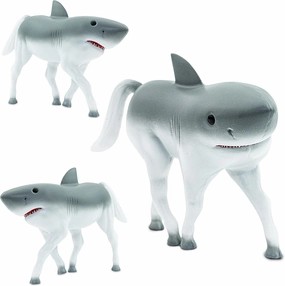 Randimals Realistic Animal Toys - Unique Horse & Shark Hybrid Figurines - Safari & Farm Animal Mix - Mini Figures for Kids & Kidults