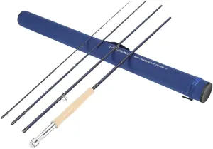 Raprance 3-8wt Fly Fishing Rod - Medium-Fast Action IM8 Graphite Blank with Protective Tube | Lightweight Travel Rod for Trout & Salmon Fishing | Carbon Fiber Construction