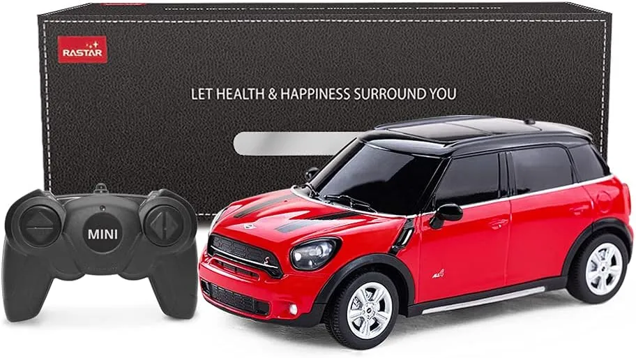 RASTAR BMW 1:24 RC Cars Remote Control Mini Cooper Countryman Model Car Toy Mini Cooper Car for Kids, Red