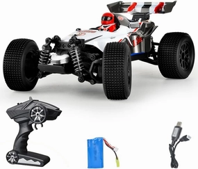 RC Cars,1:18 Scale All Terrain Remote Control Car,4WD 2.4 GHz Off Road High Speed 35 Km/h RC Monster Truck Racing Cars with LED Headlight, Xmas Gifts for Kid and Adults.