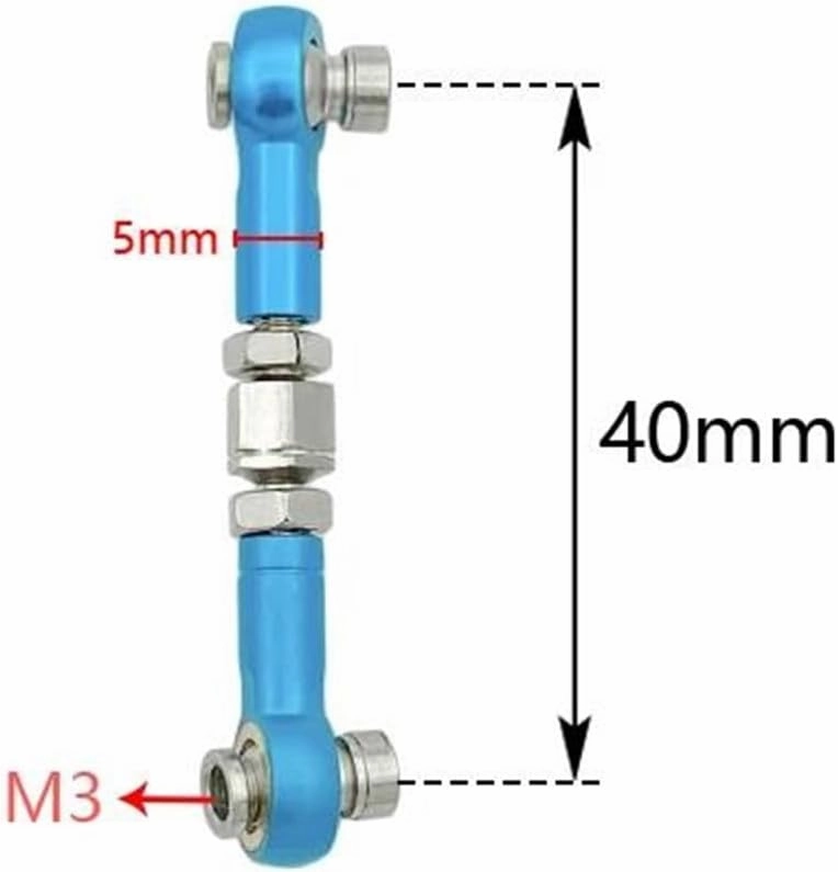 RC Parts for for traxxas for Slash 4X4 for VXL 2WD for Rustler for Stampede for Hoss 1/10 RC Car Upgrades Parts Turnbuckles Camber Link Rod Linkage Set(Natural)