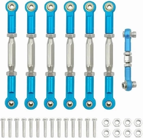 RC Parts for for traxxas for Slash 4X4 for VXL 2WD for Rustler for Stampede for Hoss 1/10 RC Car Upgrades Parts Turnbuckles Camber Link Rod Linkage Set(Natural)