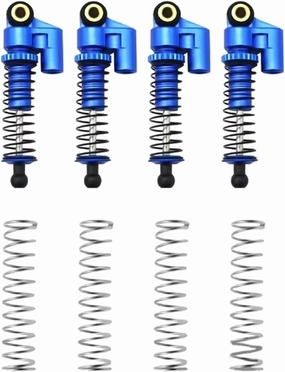 Rc Shock Absorber For Kyosho For MINI-Z4X4 1/24 4pcs Metal Negative Hydraulic Coil Shock Blue Rc Car Tracked Vehicle Parts And Accessories Upgrade Replacement Use