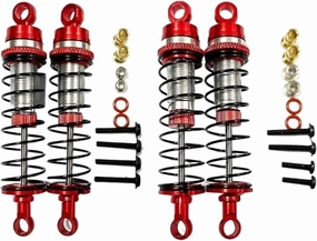 Rc Shock Absorber For Losi 1/18 For Mini-T For Mini-B 2.0 1/16 Metal Front And Rear Shock Absorber Damper Red RC Truck Car Parts And Accessories Replacement