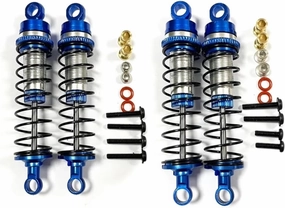 Rc Special Shock Absorber For Losi 1/18 For Mini-T 2.0 For Mini-B 1/16 4pcs Metal Front And Rear Shock Absorber Damper Blue RC Truck Car Upgrades Parts Replacement Use