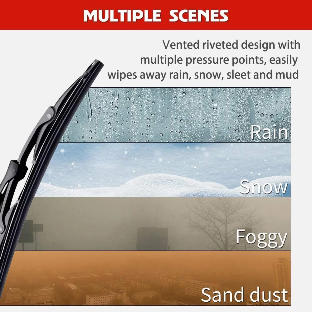 Replacement for Dodge Ram 1500, 2500, 3500, 4500 Windshield Wiper Blades - 22" 22" Front Window Wiper - fit 2009-2018 Vehicles - OTUAYAUTO Factory Aftermarket