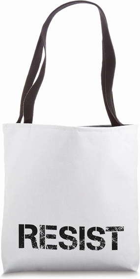 Resist Word Tote Bag