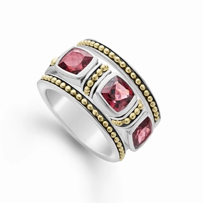 Rhodolite Garnet Stacking Rings (Size 6)