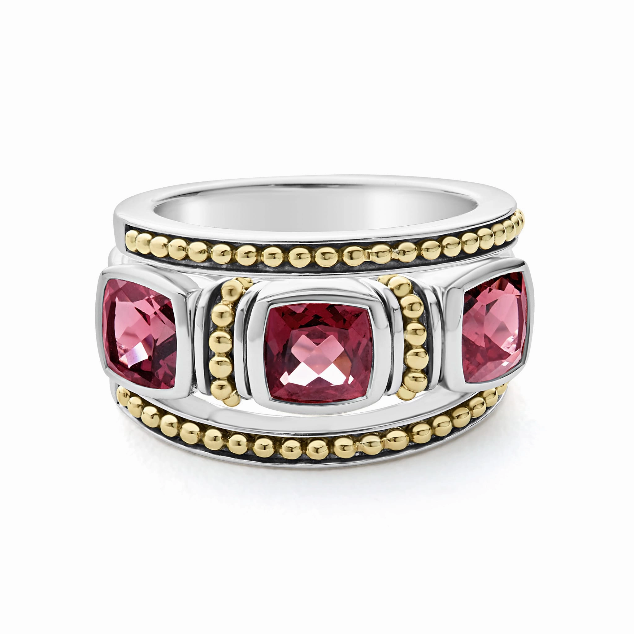 Rhodolite Garnet Stacking Rings (Size 6)