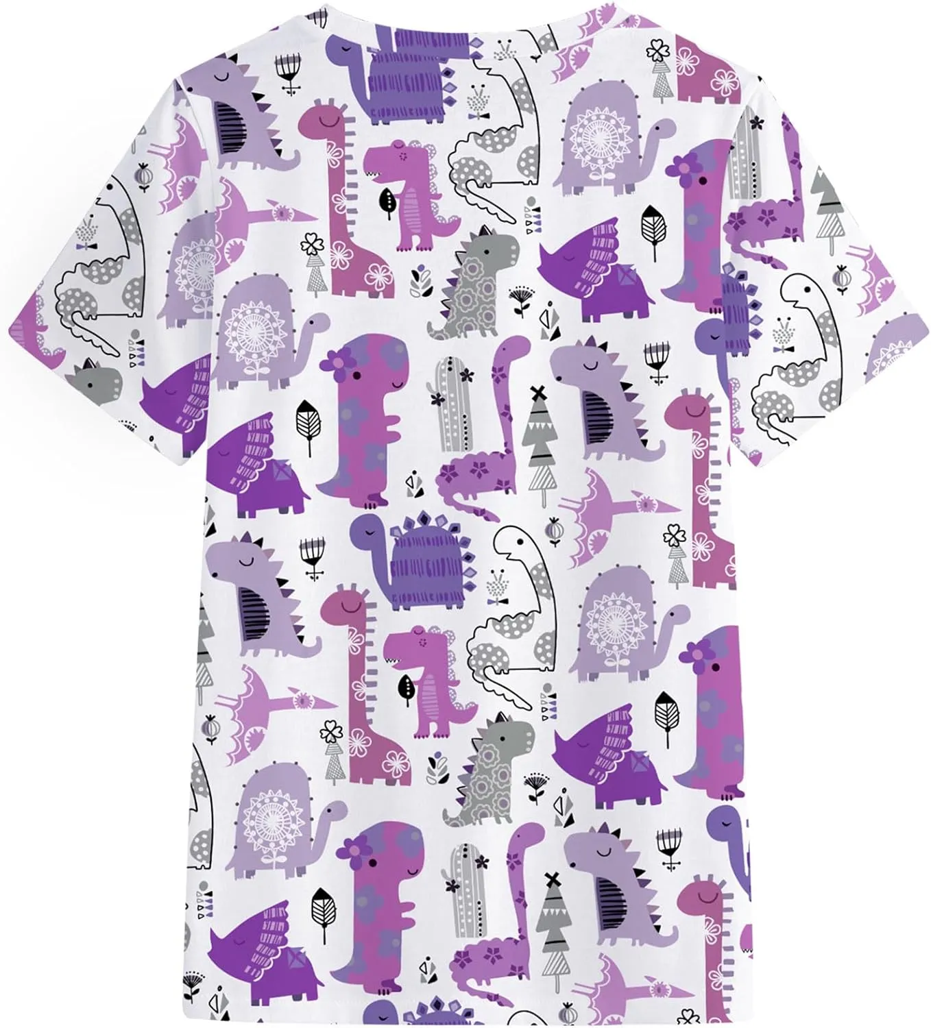 RMCMS Dinosaur Shirts Women Cute 3D Dinosaur Graphic Party Casual Loose Fit Short Sleeve T-Shirt Tee Gift for Mom Top