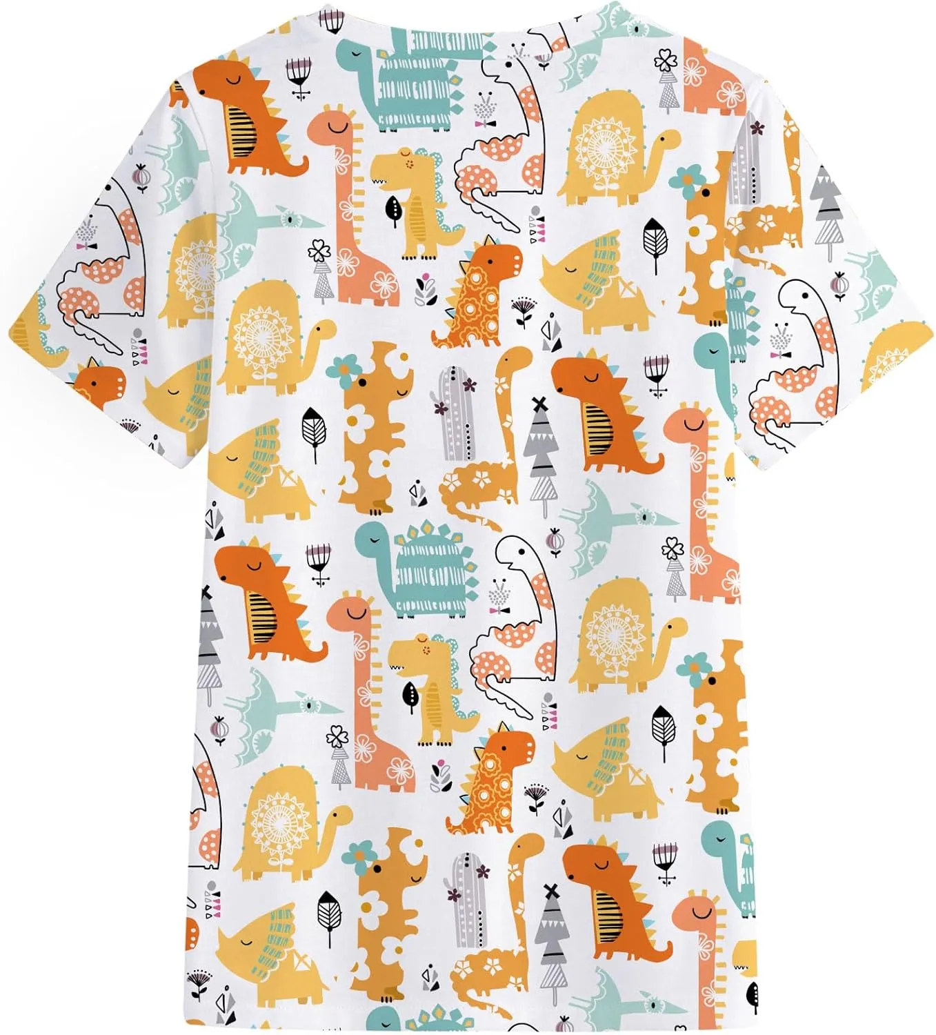 RMCMS Dinosaur Shirts Women Cute 3D Dinosaur Graphic Party Casual Loose Fit Short Sleeve T-Shirt Tee Gift for Mom Top