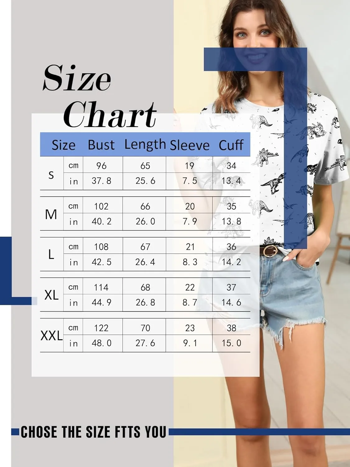 RMCMS Women Cute Dinosaur Graphic Prime Tees Ladies Bestie Fun Shirt Blouse Tops