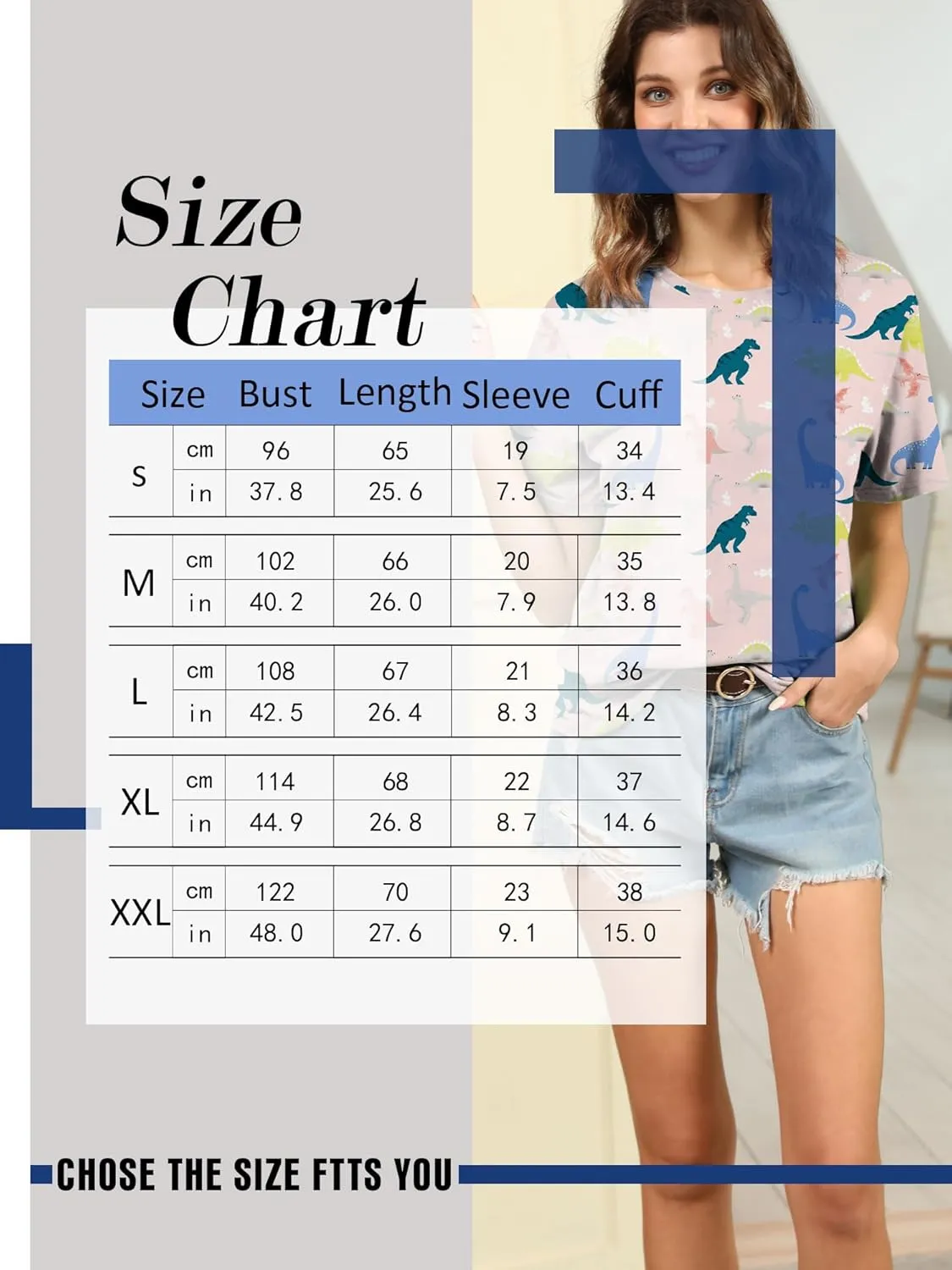 RMCMS Women Cute Dinosaur Graphic Prime Tees Ladies Bestie Fun Shirt Blouse Tops