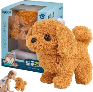 Robot Dog, Kelansu Robot Puppy, 2025 New My Realistic Robot Puppy, Ai Robotic Dog, That Acts Like a Real Puppy - Walking, Barking, Tail Wagging (Yellow)
