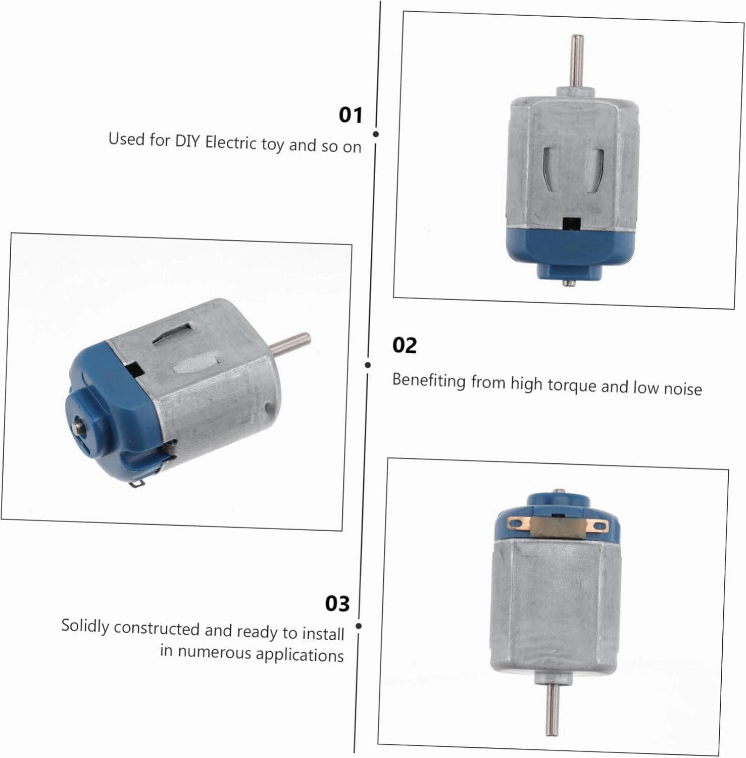 Robot Toys Boys and Girls Car Toys DIY Parts 10pcs Mini Dc Motor 3v-6v Gear Motor Low Noise Random Color