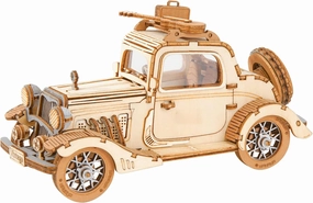 Rowood 3D Puzzles for Adults, Model Car Kits, DIY Wooden Toys Craft Gift on Birthday Christmas for Boys-Vintage Car