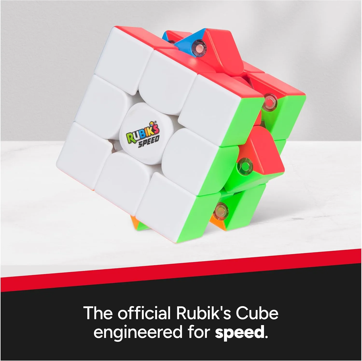 Rubik’s Cube, 3x3 Magnetic Speed Cube For Super Fast Solves, Twisting Fidget Toy, Challenging Brain Teaser & Sensory Puzzle for Adults, Teens, & Kids, for Ages 8 & Up