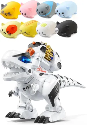 Ruko 1701 Musical Cats Piano Keyboards with Cute Meow Tone and 8809 Remote Control Robot Dinosaur