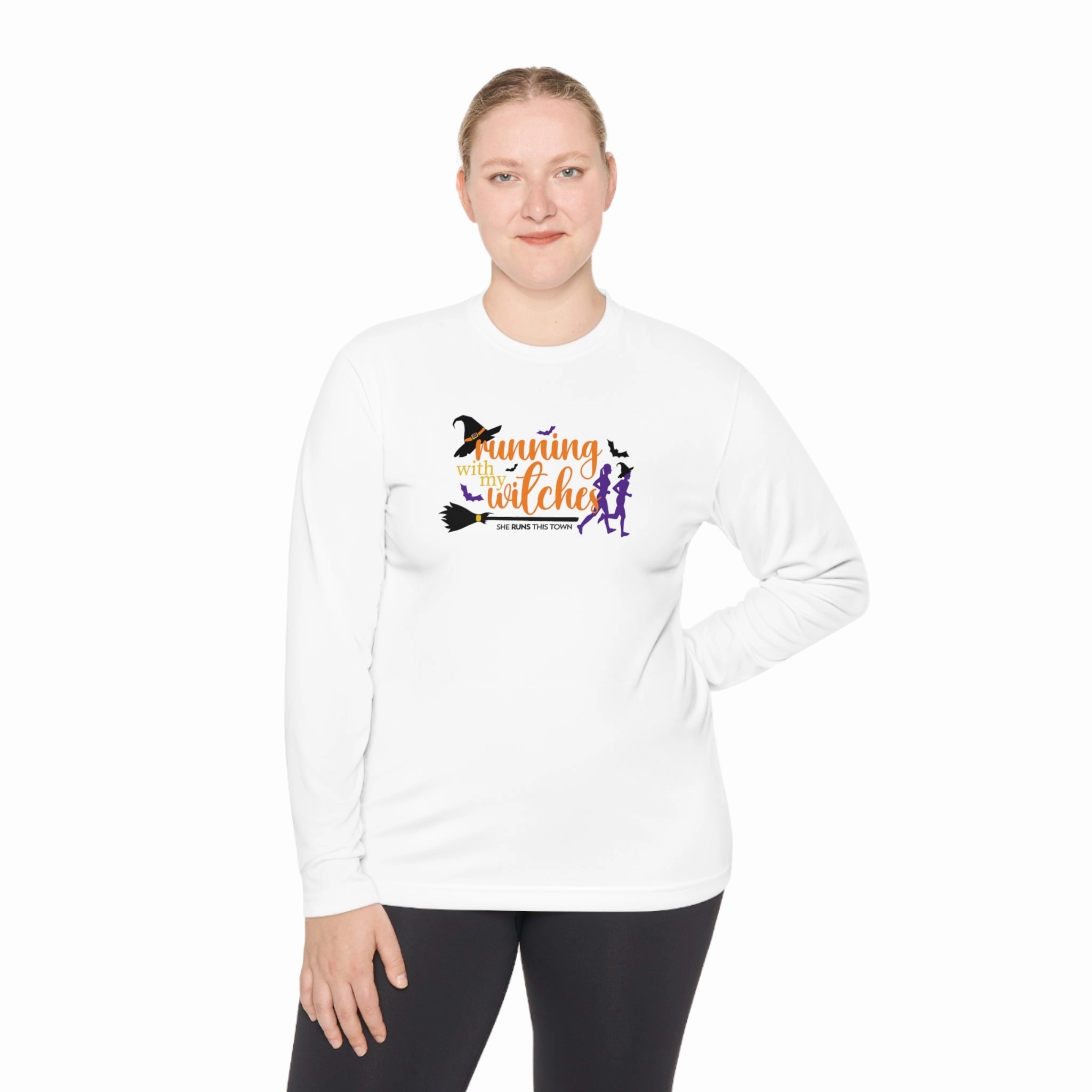 Running with my Witches Unisex Lightweight Long Sleeve Tee
