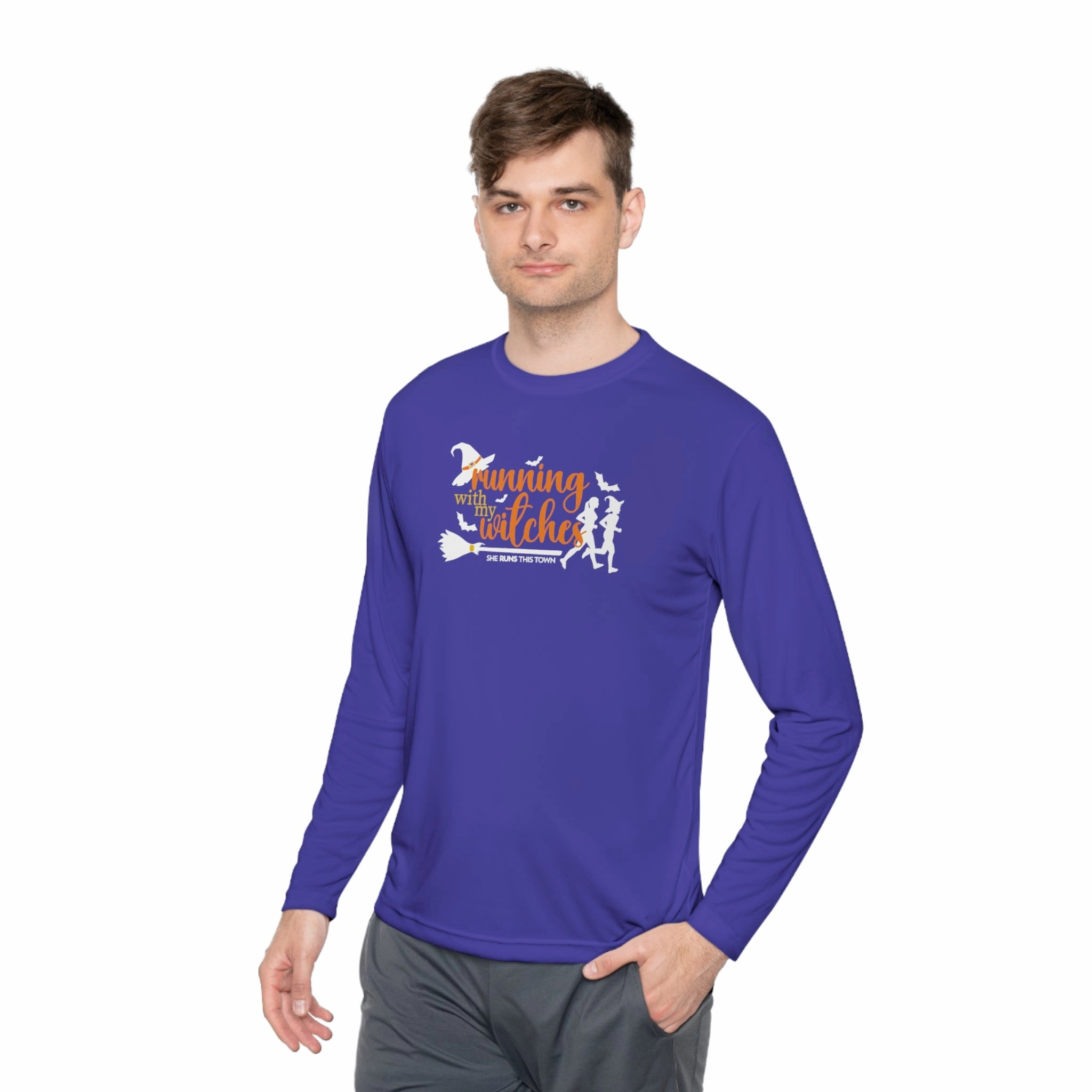 Running with my Witches Unisex Lightweight Long Sleeve Tee