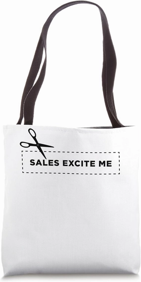 Sales Excite Me Shopper Word Design Tote Bag