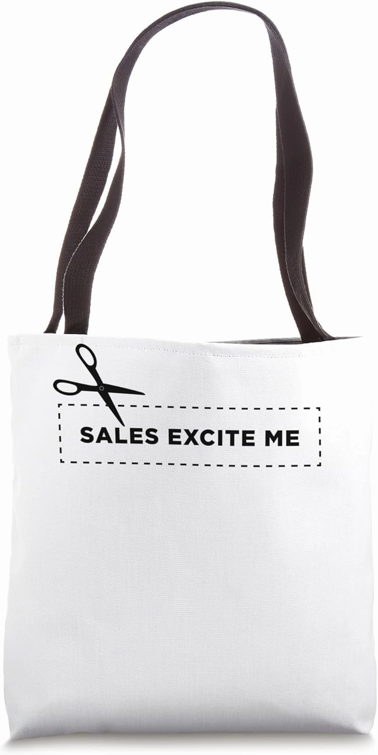 Sales Excite Me Shopper Word Design Tote Bag