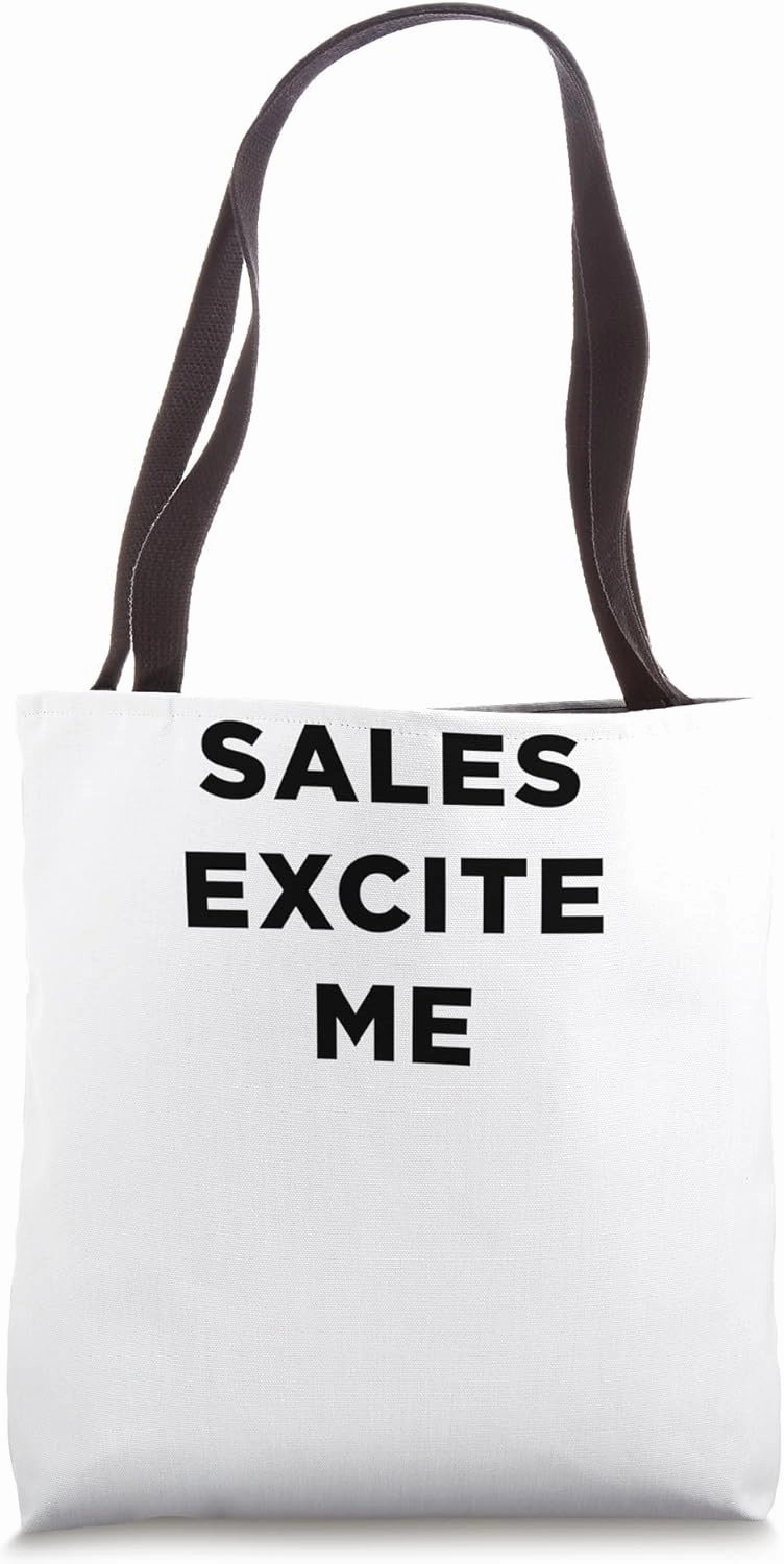 Sales Excite Me Shopper Word Design Tote Bag