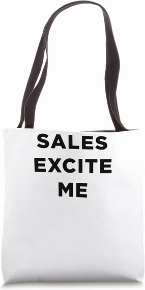 Sales Excite Me Shopper Word Design Tote Bag
