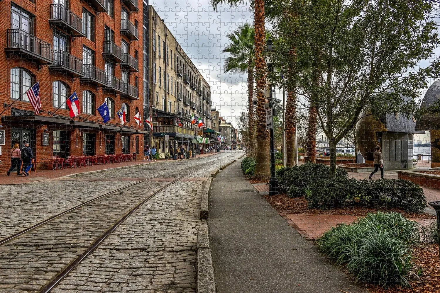 Savannah Georgia Old Town USA Jigsaw Puzzle for Adults 1000 Piece Wooden Travel Gift Souvenir