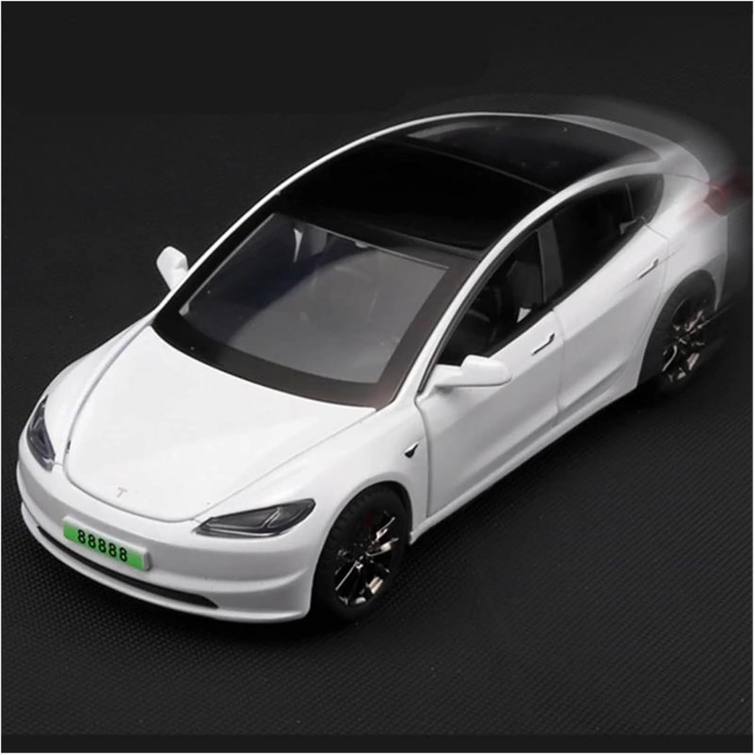 Scale Finished Model Car 1:32 Scale for Model 3 2024 Alloy Car Model Simulation Diecast Replica Car Exquisite Collectibles Die-cast Vehicle(White)