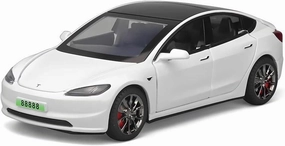 Scale Finished Model Car 1:32 Scale for Model 3 2024 Alloy Car Model Simulation Diecast Replica Car Exquisite Collectibles Die-cast Vehicle(White)