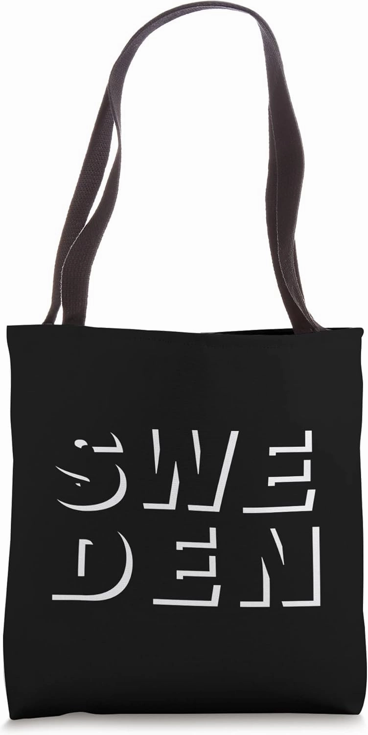Scandinavia shadow font Sweden Tote Bag