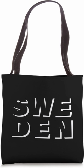 Scandinavia shadow font Sweden Tote Bag