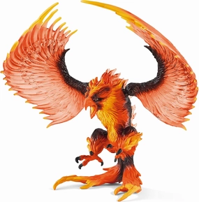 Schleich Eldrador Creatures - 7" Fire Eagle Toy - Movable Wing Lava Griffin Action Figure for Boys and Girls - Mythical Creature Figures - Fantasy Beast Figurine - Monster Toys - Kids Ages 7  - 42511